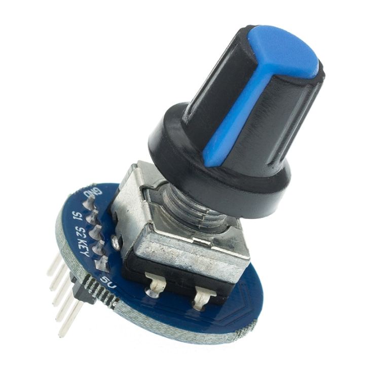 Digital Rotary Encoder Module Round PCB Blue Color - Image 3