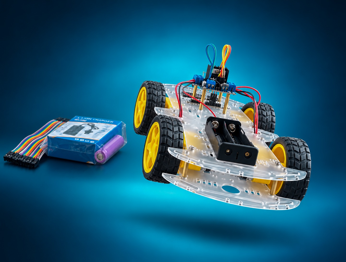 ESP8266 WiFi Smart Robot Car Kit – 4WD DIY Robotics Learning Kit with NodeMCU 5 ESP8266 WiFi Smart Robot Car Kit – 4WD DIY Robotics Learning Kit with NodeMCU - Image 5